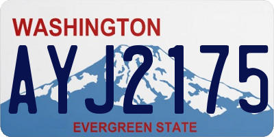 WA license plate AYJ2175