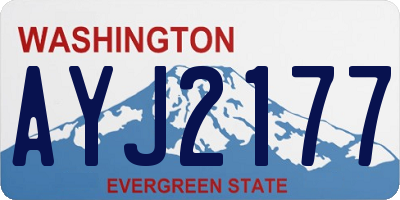 WA license plate AYJ2177