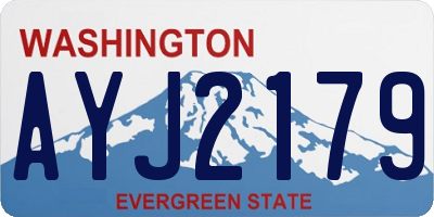 WA license plate AYJ2179