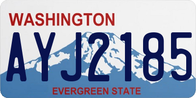 WA license plate AYJ2185