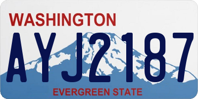 WA license plate AYJ2187