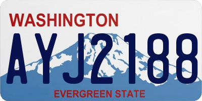WA license plate AYJ2188