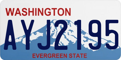 WA license plate AYJ2195