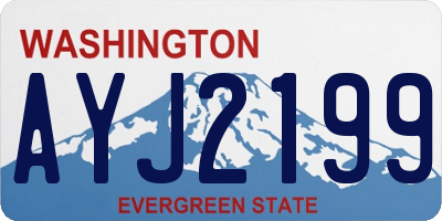 WA license plate AYJ2199