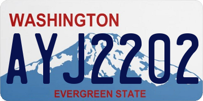 WA license plate AYJ2202
