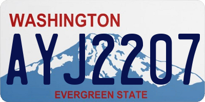 WA license plate AYJ2207