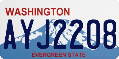 WA license plate AYJ2208