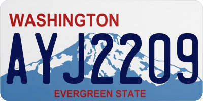 WA license plate AYJ2209