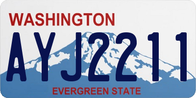 WA license plate AYJ2211