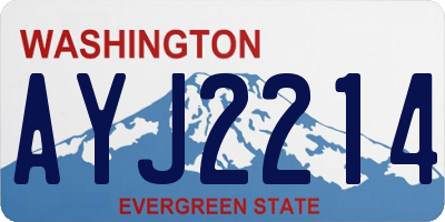 WA license plate AYJ2214