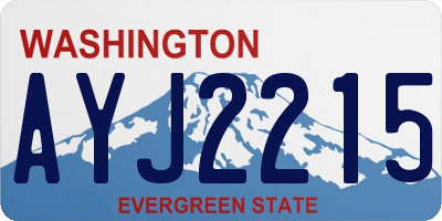 WA license plate AYJ2215
