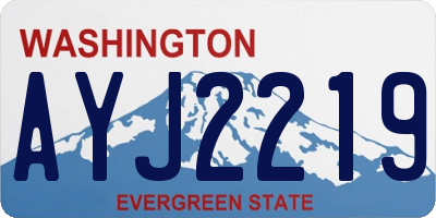 WA license plate AYJ2219