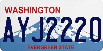 WA license plate AYJ2220