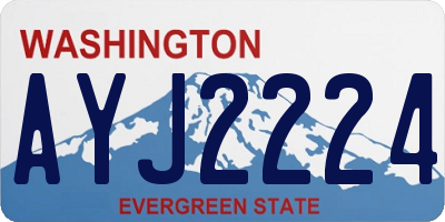 WA license plate AYJ2224