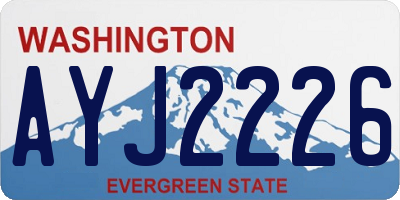 WA license plate AYJ2226