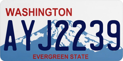 WA license plate AYJ2239