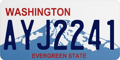 WA license plate AYJ2241