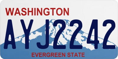 WA license plate AYJ2242