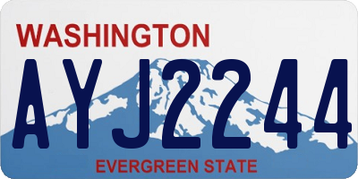 WA license plate AYJ2244