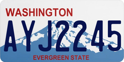 WA license plate AYJ2245