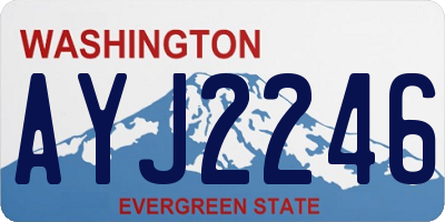 WA license plate AYJ2246