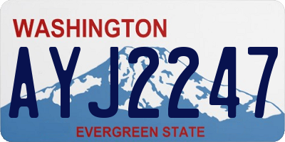 WA license plate AYJ2247
