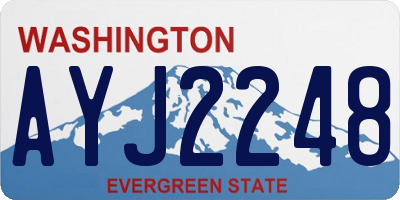 WA license plate AYJ2248