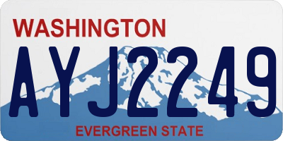 WA license plate AYJ2249