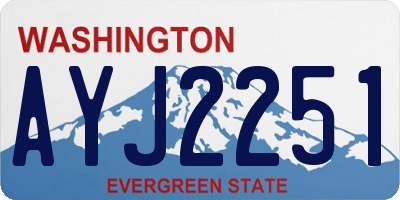 WA license plate AYJ2251