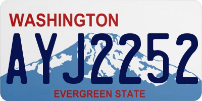 WA license plate AYJ2252