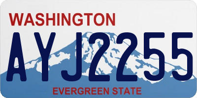 WA license plate AYJ2255