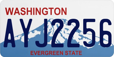 WA license plate AYJ2256