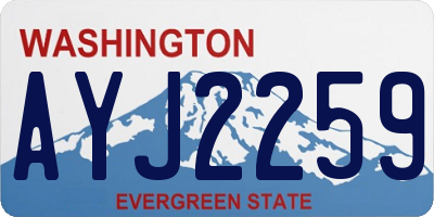 WA license plate AYJ2259