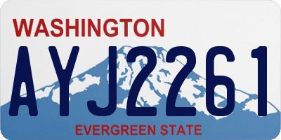 WA license plate AYJ2261