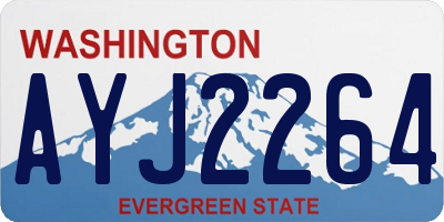 WA license plate AYJ2264