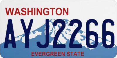 WA license plate AYJ2266