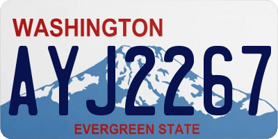WA license plate AYJ2267