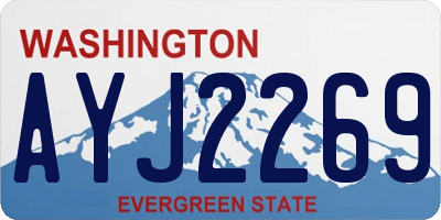 WA license plate AYJ2269