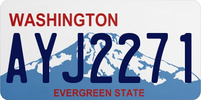 WA license plate AYJ2271