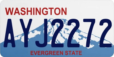 WA license plate AYJ2272