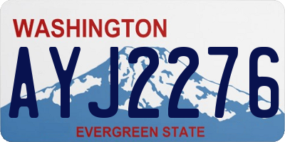 WA license plate AYJ2276