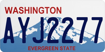 WA license plate AYJ2277