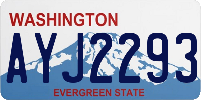 WA license plate AYJ2293