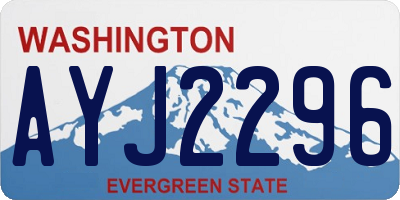 WA license plate AYJ2296