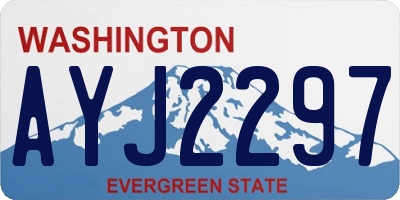 WA license plate AYJ2297