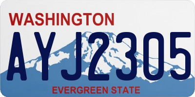WA license plate AYJ2305