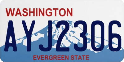 WA license plate AYJ2306