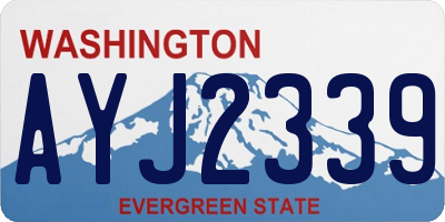 WA license plate AYJ2339