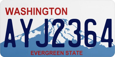 WA license plate AYJ2364