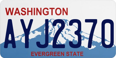 WA license plate AYJ2370